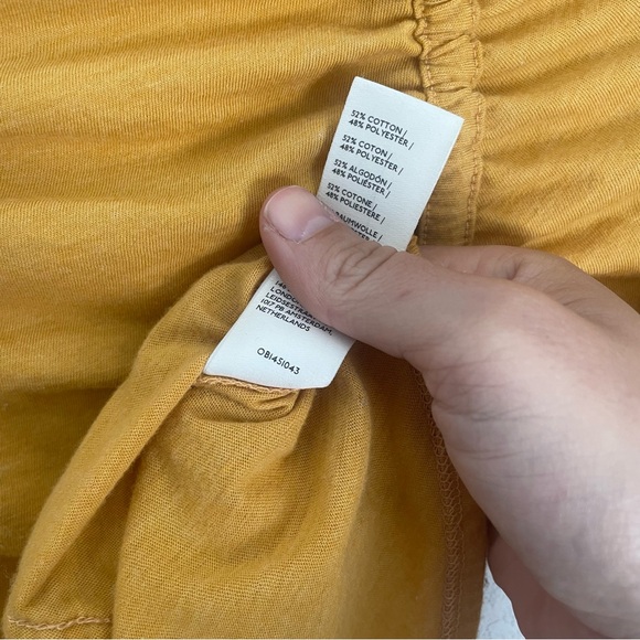 Free People We The Free Stella Long-Sleeve Yellow Mustard Size Small - Picture 6 of 7